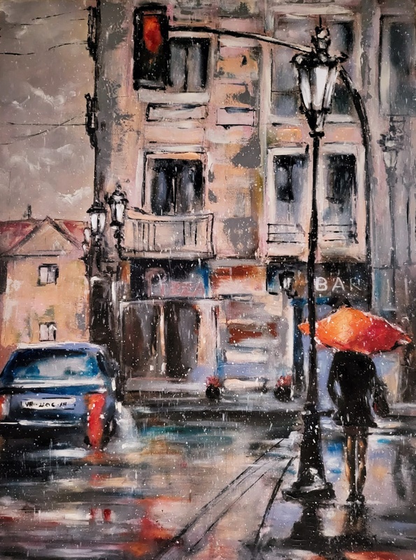 ArteDiAlina.com painting: Have you ever seen the rain ?